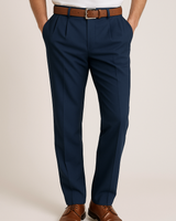Ernest | Slim-Fit Konisches Bein Anzughose in Marineblau