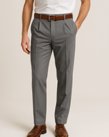 Ernest | Slim-Fit Konisches Bein Anzughose in Grau