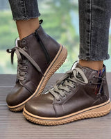 Merle | Damen Lederschuhe Warm Gefüttert Herbst Komfort in Dunkelbraun