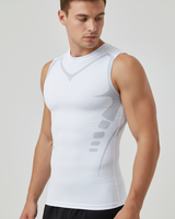 Mouwloos Compressieshirt Sport - CoreSculptX in Weiß