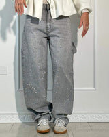 Gertrud | Diamant-Hose in Grau