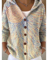 Natalia | Damen Strickjacke mit Kapuze und Muster in Hellgelb