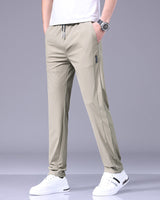 Taro | Komfort Premium Hose mit klarem Schnitt in Khaki (Mit Kordelzug)