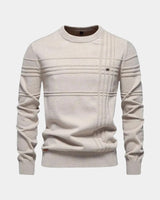 Nikolaj | Herren Baumwollpullover – Klassischer Baumwolle Pullover Herren in Beige