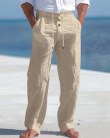 Nilo | Leichte Leinen Sommerhose in Khaki
