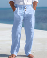 Nilo | Leichte Leinen Sommerhose in Hellblau