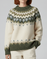 Nordisch Inspirierter Winterstrickpullover - Paula in Grün