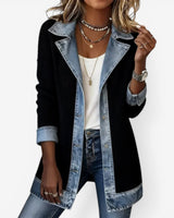 Sunna - Jeansjacke Aus Verschiedenen Denim Stoffen in Schwarz