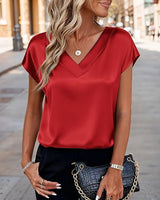Damen Satinbluse Drune in Rot