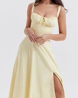Bernadeth  | Blumenkleid in Gelb