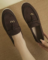 Damen nan bequeme Slip-On Loafer mit dekorativem Quastenbesatz und ergonomischer Gummisohle Drune in Dunkelbraun