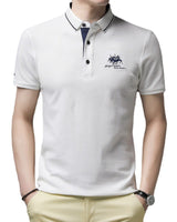 Alphonse | Herren Elegant Polo Hemd | Kurzarm in Weiß