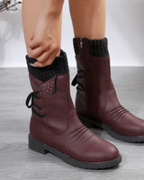Ruvorin | Luxus-Woll-Winterstiefel aus italienischem Rindsleder in Rot