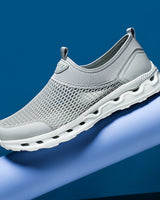 Unisex nan ultraleichter Netz-Schlupfschuh mit belüfteter Hohlkammerdämpfung Drune in Grau
