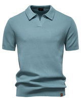 Ulrich – Elegantes Kurzarm-Polo Hemd in Blau