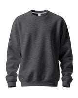 Herren nan Oversize-Rundhals-Sweatshirt aus weichem Baumwollfleece mit gerippten Bündchen Drune in Dunkelgrau