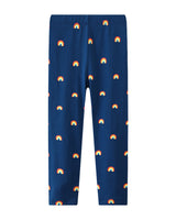Mädchen Leggings mit buntem Regenbogenmotiv Drune in Gelb
