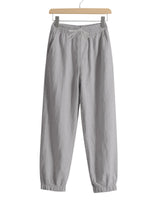 Damen nan relaxed-fit Haremshose aus Leinenmix mit Tunnelzugbund und elastischen Knöchelbündchen Drune in Grau