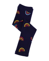 Mädchen Leggings mit buntem Regenbogenmotiv Drune in Orange