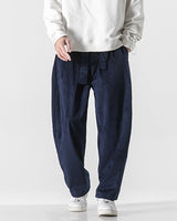 Mann Cordhose Baggy - Fabrizio in Marineblau