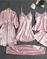 Luxuriöses Pyjama-Set in Rosa
