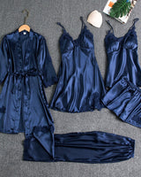 Luxuriöses Pyjama-Set in Blau