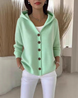 Damen nan Kapuzen-Cardigan mit Knopfleiste und lässiger Oversize-Passform Drune in Gewicht: S 372g - 5XL 505g