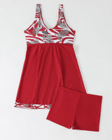 Damen Schwimmkleid mit Short-Integration Drune in Rot