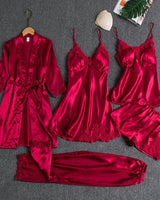 Luxuriöses Pyjama-Set in Rot