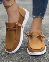 Damen nan lässige Slip-On Sneaker-Halbschuhe mit geripptem Textilobermaterial und elastischer Schnürung Drune in Braun