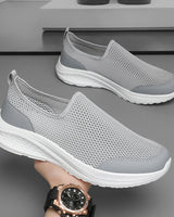 Unisex nan leichter Schlupf-Sneaker mit dreidimensionaler Netzstruktur, ergonomischer Dämpfung und Fersenlasche Drune in Grau