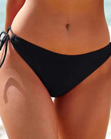 Damen Hochtailliertes Bikini-Höschen mit verstellbaren Seitenschnüren Drune in Schwarz