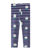 Mädchen Leggings mit floralem und gestreiftem Design Drune in Creme