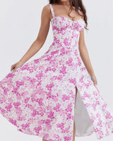 Bernadeth  | Blumenkleid in Geblümt Lila
