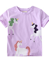 Mädchen T-Shirt mit niedlichem Einhorn-Design Drune in Grün