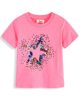 Mädchen T-Shirt mit funkelndem Sternenmotiv Drune in Mint