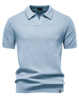 Ulrich – Elegantes Kurzarm-Polo Hemd in Hellblau