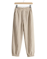 Damen nan relaxed-fit Haremshose aus Leinenmix mit Tunnelzugbund und elastischen Knöchelbündchen Drune in Khaki