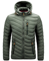 Leichte Herren-Steppjacke mit Kapuze - Sverre in Olivgrün
