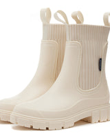 VALERIE | Klassische wasserdichte Chelsea-Stiefeletten in Weiß