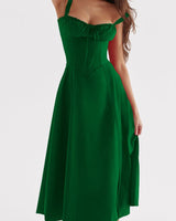 Bernadeth  | Blumenkleid in Grün