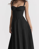 Bernadeth  | Blumenkleid in Schwarz