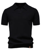 Ulrich – Elegantes Kurzarm-Polo Hemd in Schwarz