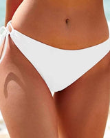 Damen Hochtailliertes Bikini-Höschen mit verstellbaren Seitenschnüren Drune in Weiß