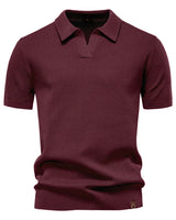 Ulrich – Elegantes Kurzarm-Polo Hemd in Burgunder