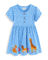 Mädchen Sommerkleid mit tierischem Motiv Drune in Grün