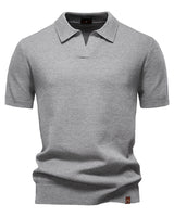 Ulrich – Elegantes Kurzarm-Polo Hemd in Grau