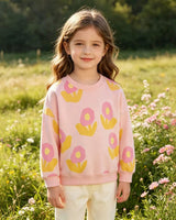 Mädchen Sweatshirt mit floralen Mustern Drune in Rot