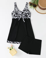 Damen Schwimmkleid mit Short-Integration Drune in Schwarz