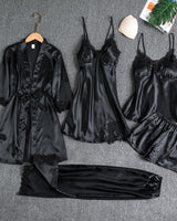 Luxuriöses Pyjama-Set in Schwarz